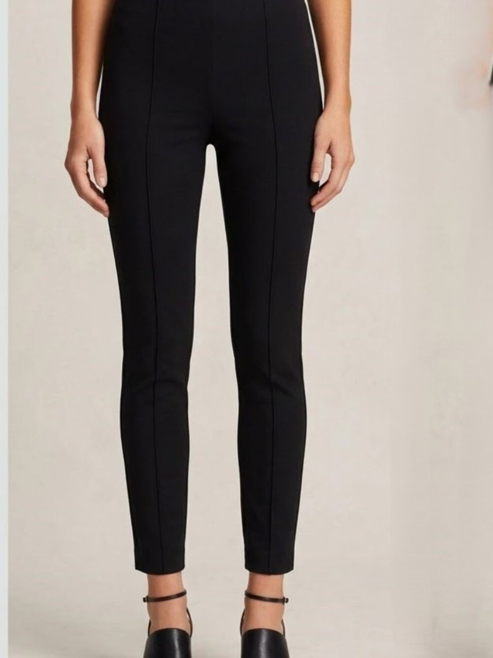RAG & BONE  Black Simone Ankle Pants with Back Snaps Size 4 NWT